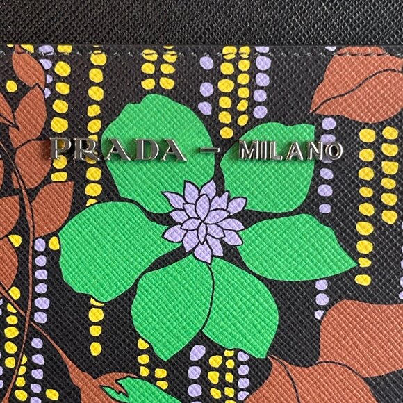 Prada Saffiano Leather Flower Print iPad Tablet Case - Smeraldo - Picture 3 of 8